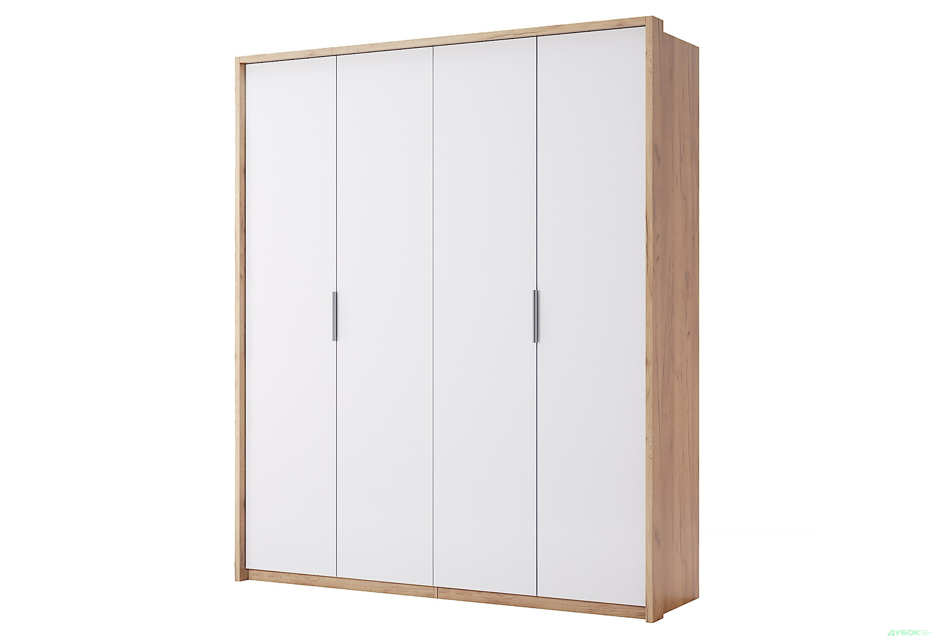 Шафа MiroMark Асті 4-дверна 184 см Дуб крафт/Білий - Зображення 1 Зображення 1 - Шафа MiroMark Асті 4-дверна 184 см Дуб крафт/Білий