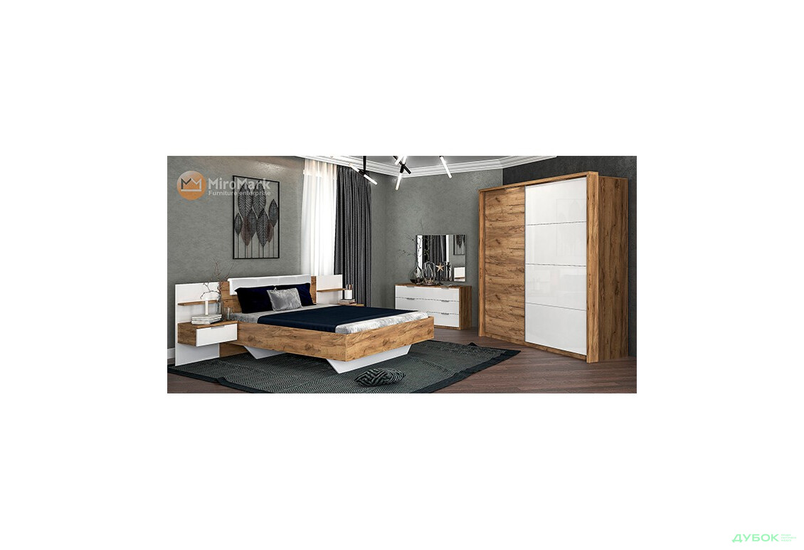 Спальня Асти Комплект со шкафом-купе 2.0 МироМарк