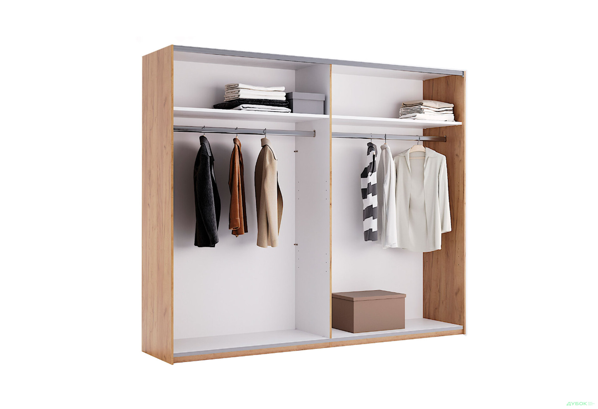Зображення 2 - Шафа-купе MiroMark Рамона 2-дверна 250 см Дуб Крафт/Лава