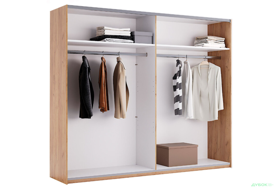 Зображення 2 - Шафа-купе MiroMark Рамона 2-дверна 250 см Дуб Крафт/Лава