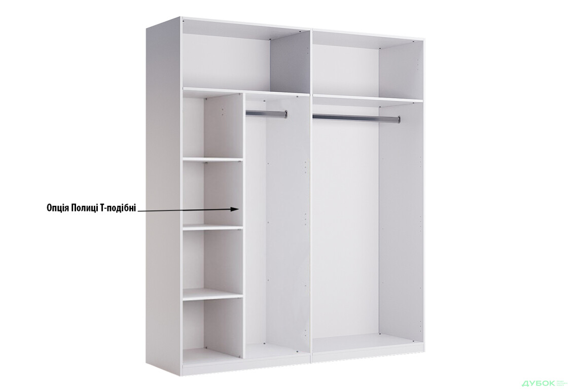 Зображення 4 - Шафа MiroMark Рамона 4-дверна 184 см Дуб крафт/Лава