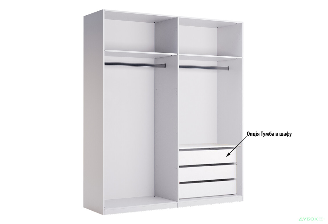 Зображення 5 - Шафа MiroMark Рамона 4-дверна 184 см Дуб крафт/Лава