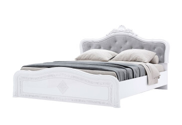 Ліжко MiroMark Луїза Люкс (без вкладу) 180х200 см з короною, біле