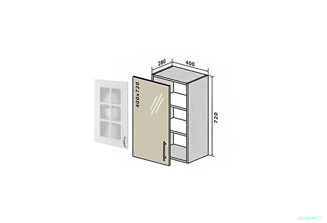 В3 Тумба 1Д 40 Вітрина №2 Аморе Класік Патина / Amore Classic Patina VIP-master - Зображення 1 Зображення 1 - В3 Тумба 1Д 40 Вітрина №2 Аморе Класік Патина / Amore Classic Patina VIP-master