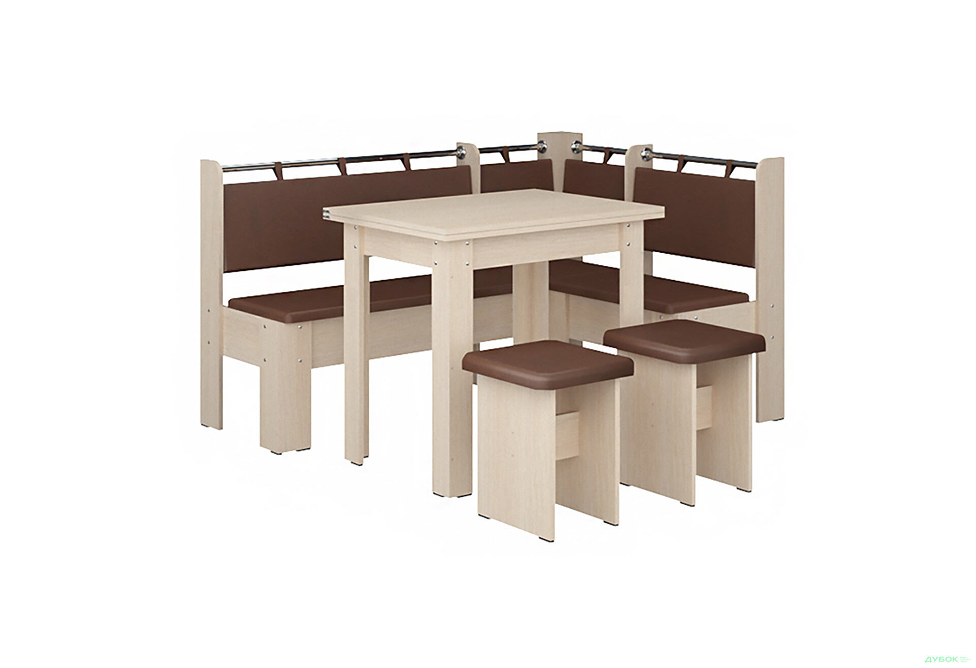 Зображення 4 - Кухонний куточок Гетьман (куток Гетьман + Розкл. стіл №3 + табурет №3 / 2шт) Пехотін