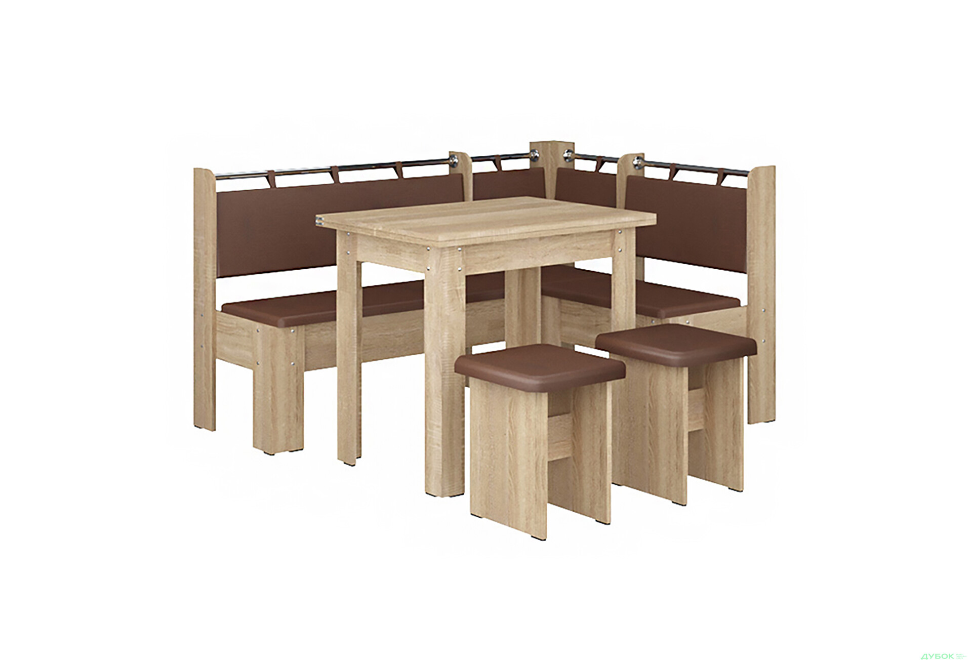 Зображення 6 - Кухонний куточок Гетьман (куток Гетьман + Розкл. стіл №3 + табурет №3 / 2шт) Пехотін