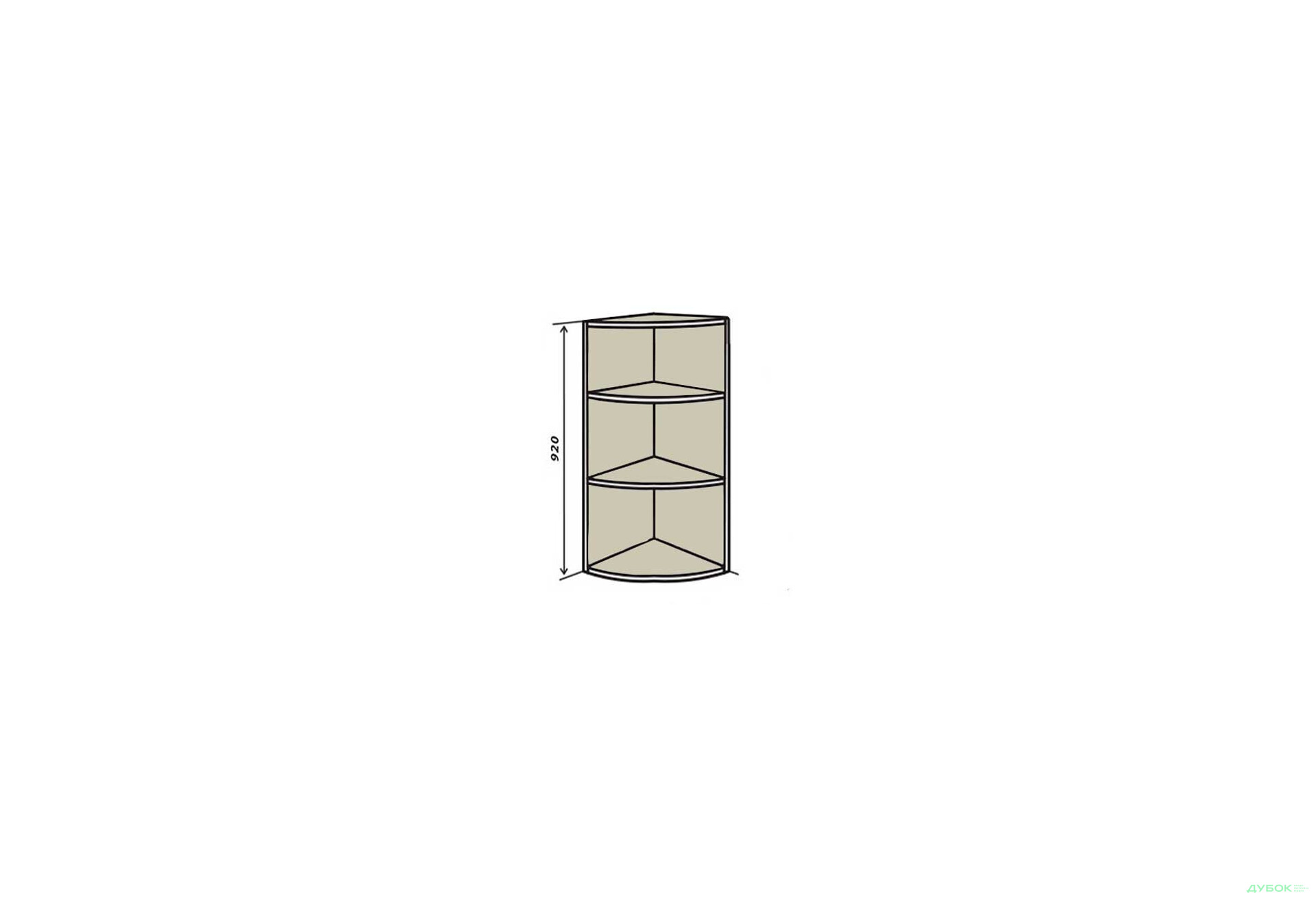Изображение 1 - В56R Полки угловые 92 Аморе Классик Патина / Amore Classic Patina Вип-Мастер