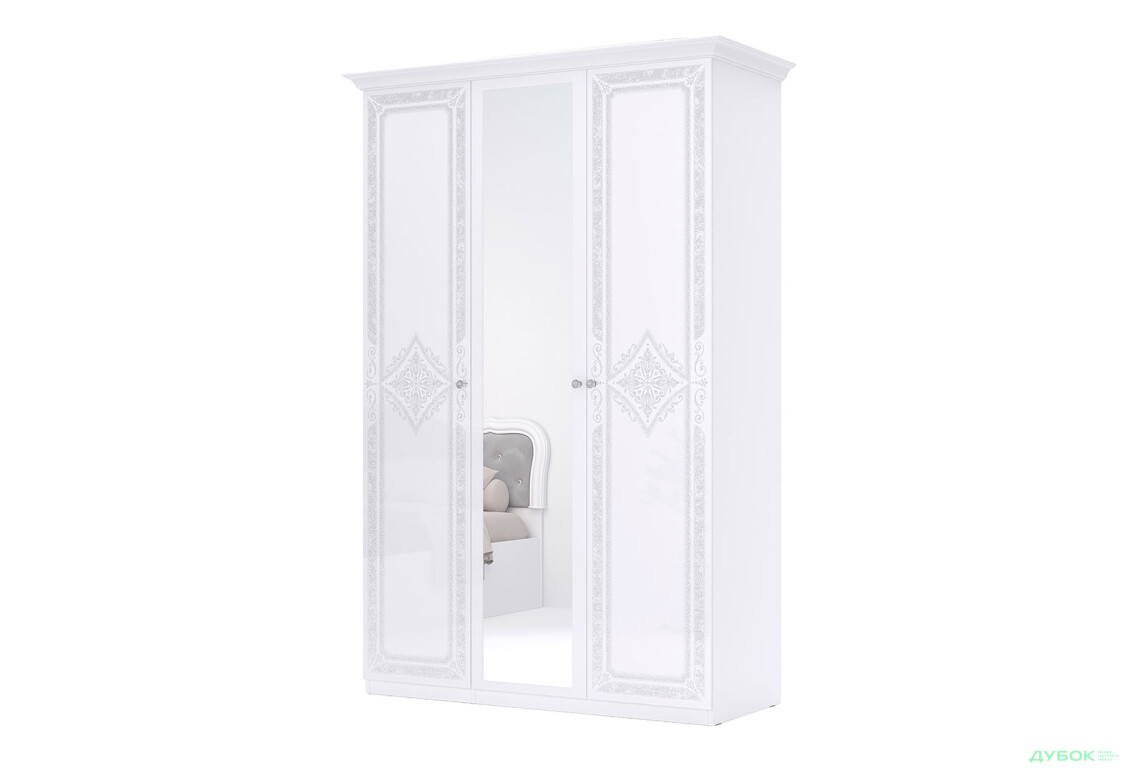 Шафа МироМарк Луиза 3-дверный с зеркалом 147 см Белый