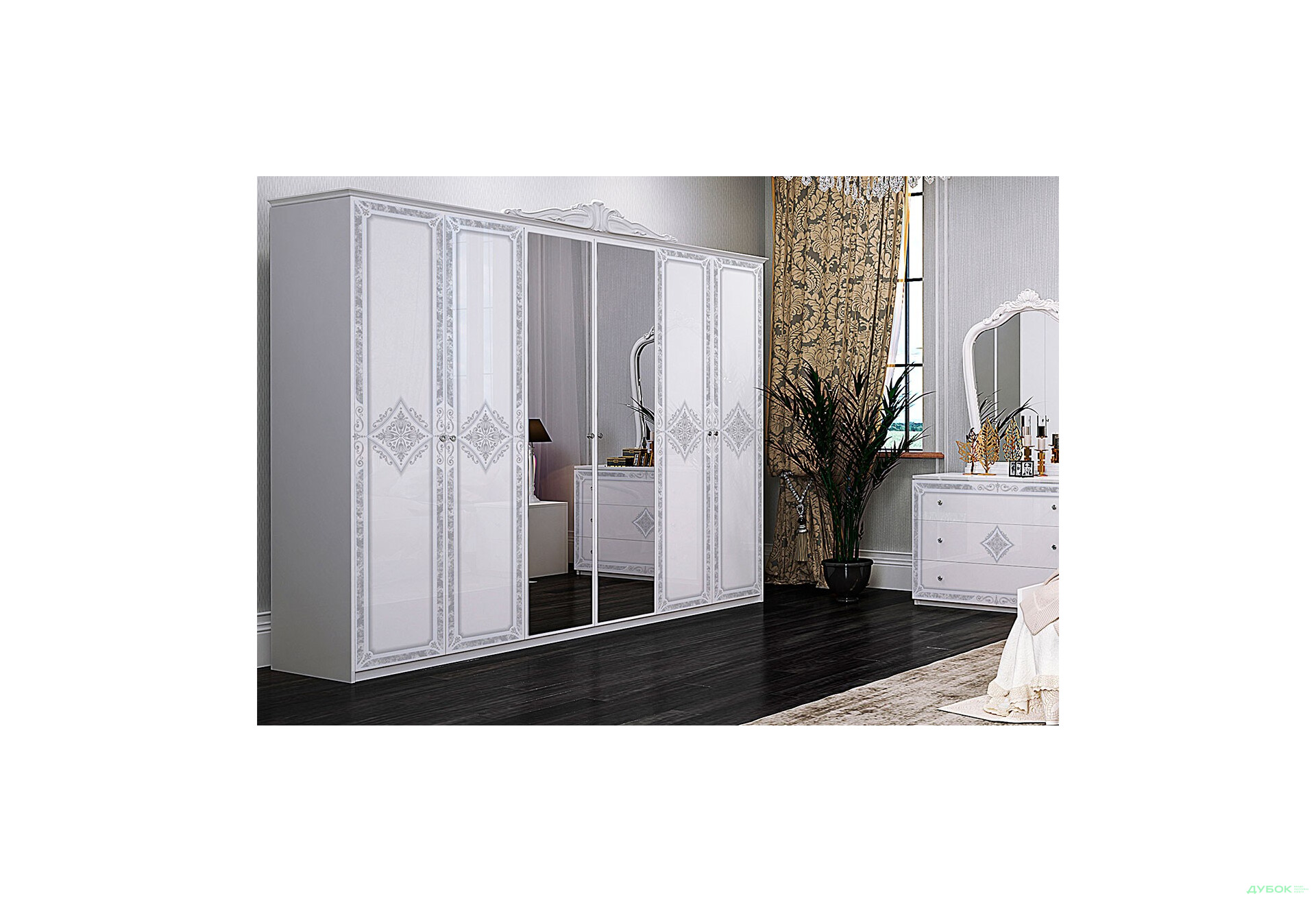 Спальня MiroMark Луїза з шафою 6D, 160 см - Зображення 4 Зображення 4 - Спальня MiroMark Луїза з шафою 6D, 160 см