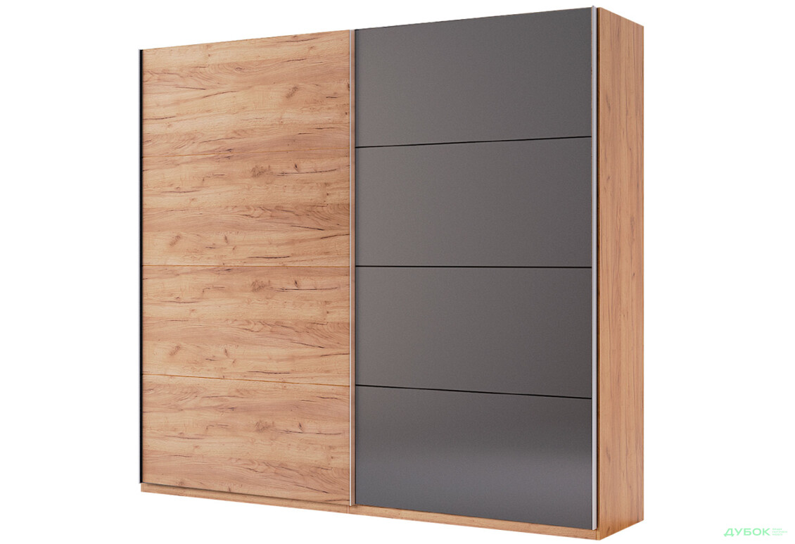 Шафа-купе MiroMark Луна 2-дверна 250 см Лава/Дуб Крафт