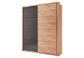 Зображення 1 - Шафа-купе MiroMark Луна 2-дверна з карнизом та підсвіткою 200 см Лава/Дуб Крафт