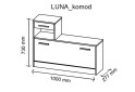 Зображення 2 - Тумба під взуття VMV holding Луна / Luna з 1 відділенням, шухлядою та полицею 100 см