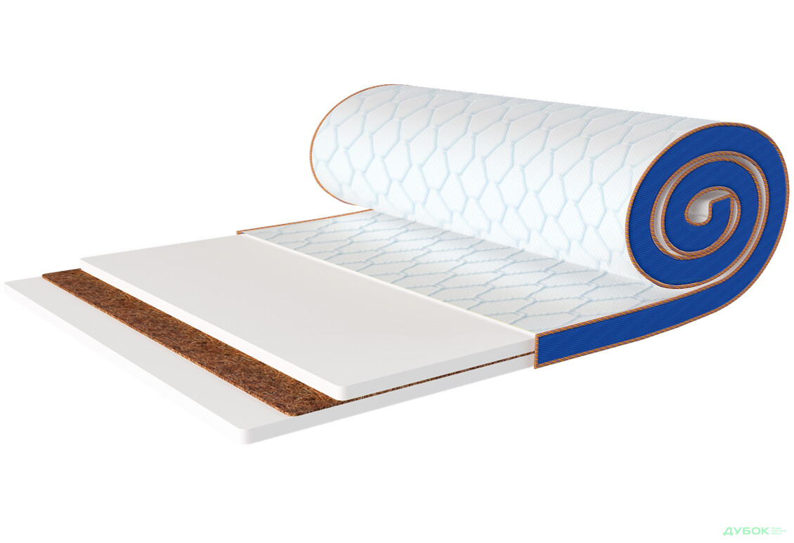 Матрас Sleep&Fly mini топпер Flex Kokos / Флекс Кокос (чехол из жаккарда) ЕММ - Изображение 1 Изображение 1 - Матрас Sleep&Fly mini топпер Flex Kokos / Флекс Кокос (чехол из жаккарда) ЕММ