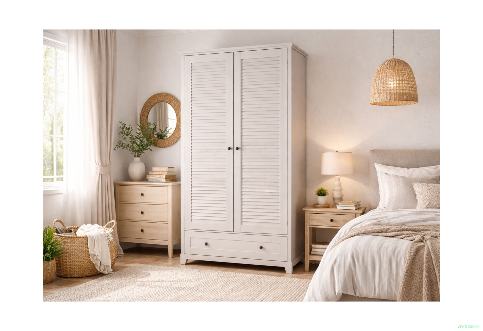 Изображение 2 - Шкаф VMV holding Инес 2-дверный с ящиком Сосна норвежская