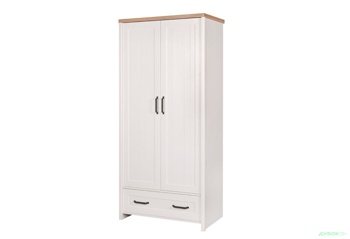 Шафа VMV holding Верне 2-дверна з шухлядою 89 см Білий/Дуб кам'яний - Зображення 3 Зображення 3 - Шафа VMV holding Верне 2-дверна з шухлядою 89 см Білий/Дуб кам'яний