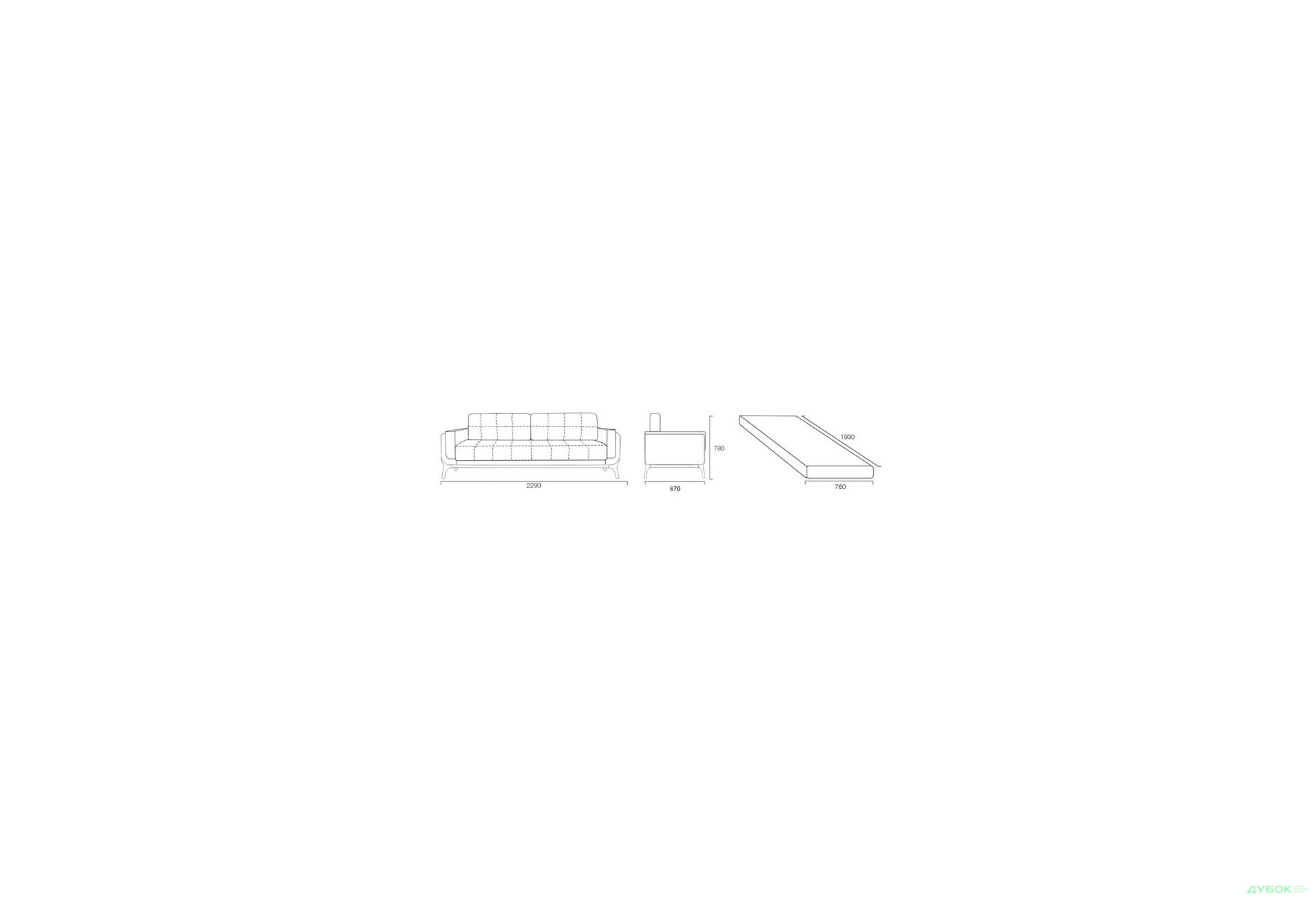 Изображение 7 - Диван Тед / Ted прямой 3 seater Давидос