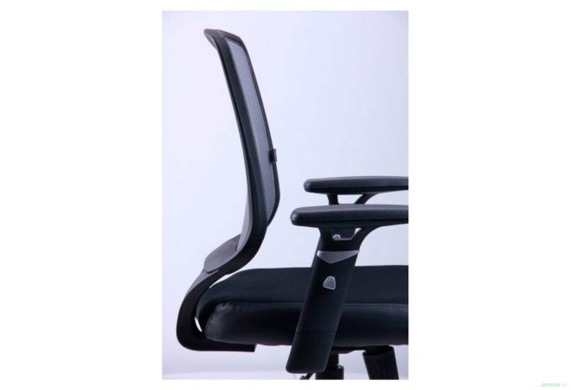 Фото 6 - Крісло Онлайн сидіння Сітка чорна/спинка Сітка сіра арт. 116933 AMF