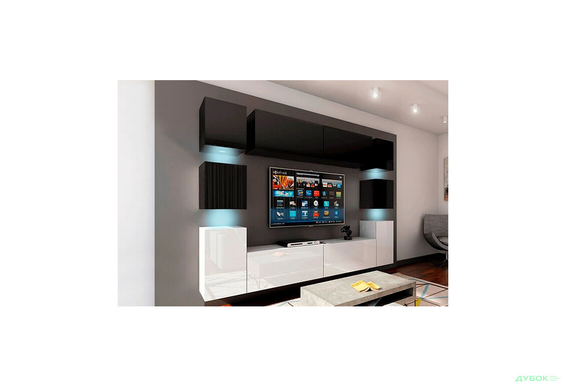 Модульная гостиная Кубика / Cubica (без ручек) МироМарк