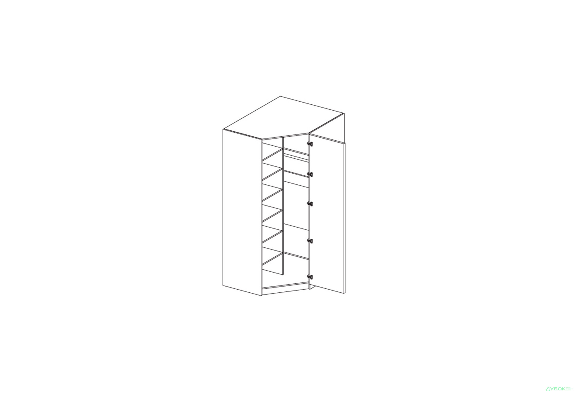 Зображення 2 - Шафа кутова Поліна Нова NEW Світ Меблів