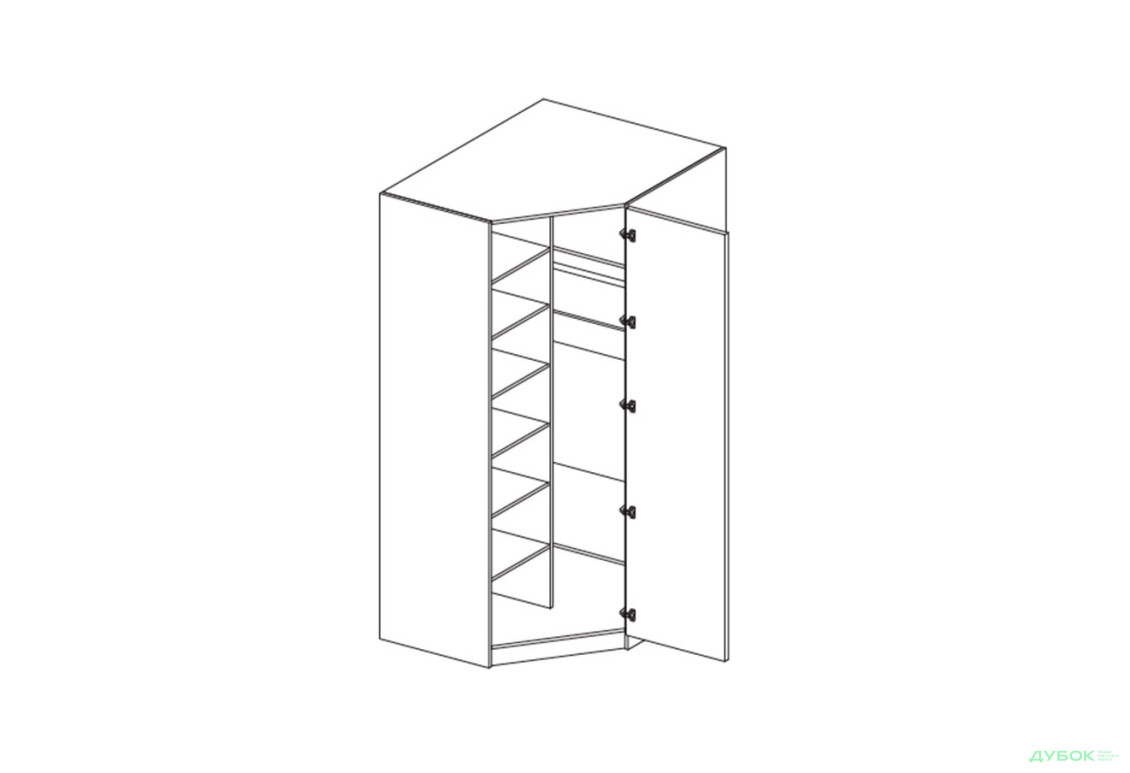 Зображення 2 - Шафа кутова Поліна Нова NEW Світ Меблів