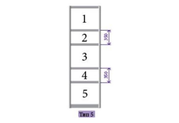 Фасад 200х56 Цвет.стекло тип5 Наоми 2.1 Мебель Стар