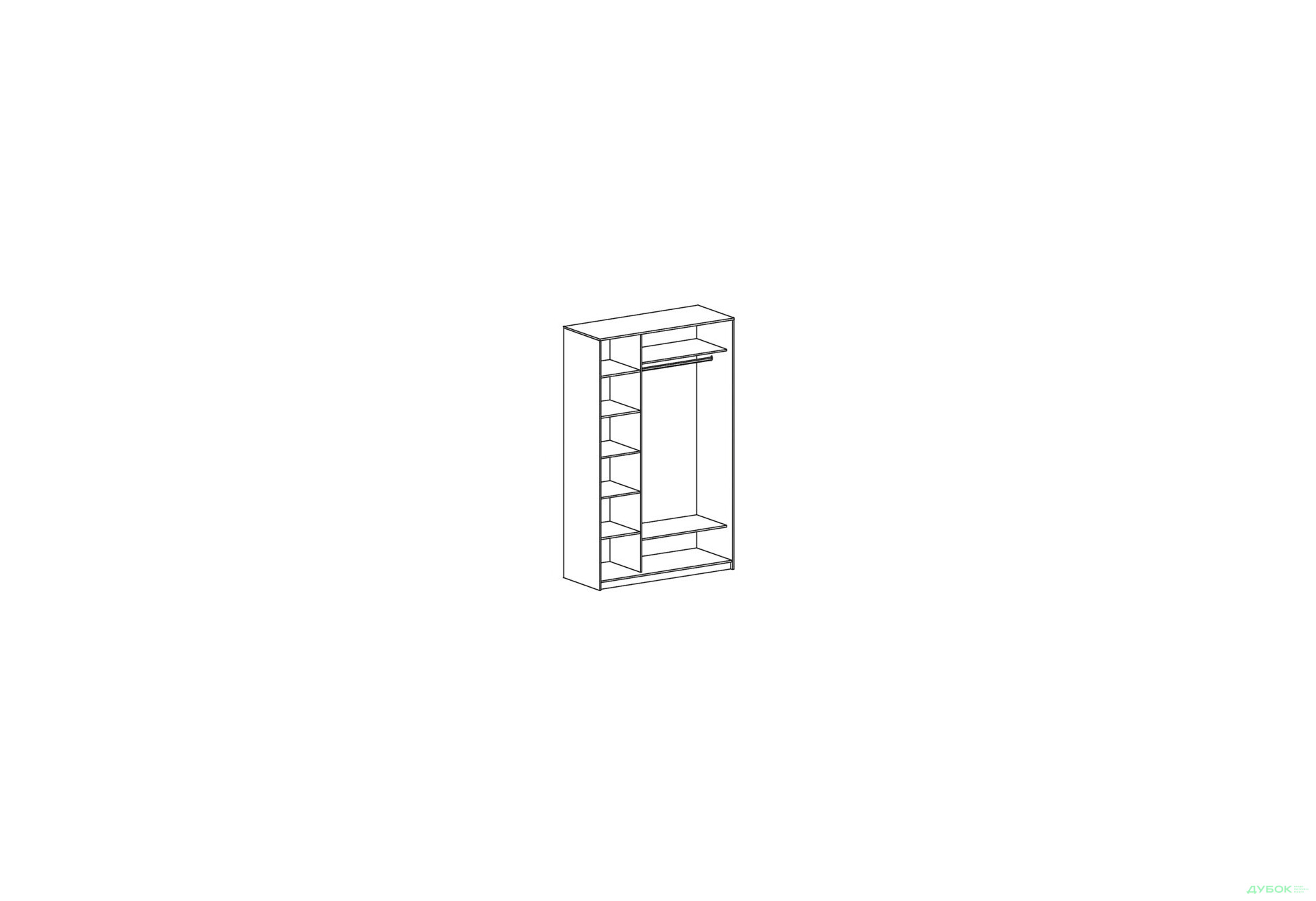 Зображення 2 - Шафа-купе 2Д шир.1200, №18 (New) Viorina-Deko