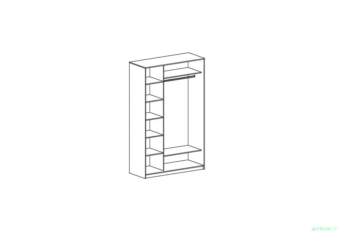 Зображення 2 - Шафа-купе 2Д шир.1200, №18 (New) Viorina-Deko