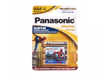 Батарейка ALKALINE POWER (AAA) BLI 4 Sticker Spider Man Panasonic