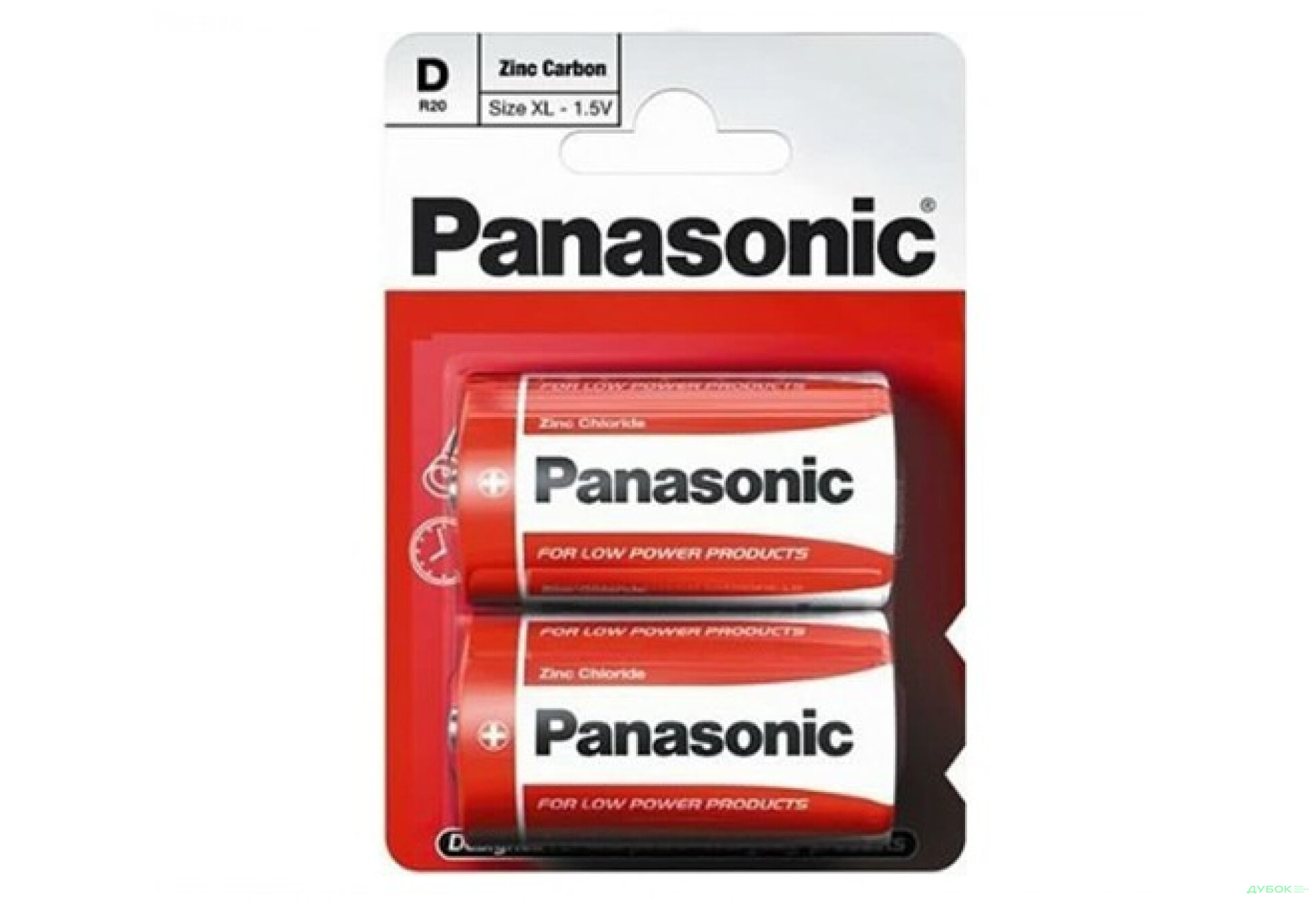 Фото 1 - Батарейка Panasonic RED ZINK R20 BLI 2 ZINK-CARBON Panasonic