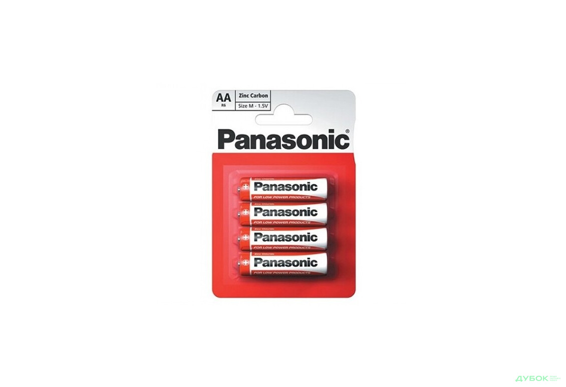 Батарейка Panasonic RED ZINK R6 BLI 4 ZINK-CARBON Panasonic
