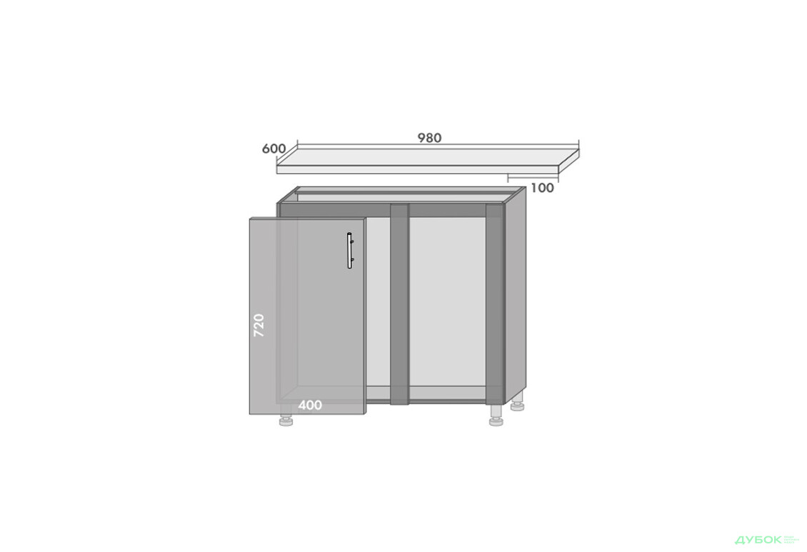 Низ 91 кут мийка Інгланд / England MebelStar - Зображення 1 Зображення 1 - Низ 91 кут мийка Інгланд / England MebelStar