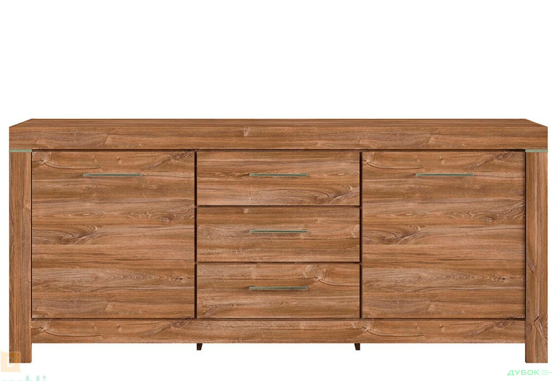 Комод ВМК Герман 2-дверний з 3 шухлядами 200 см Дуб стірлінг - Зображення 3 Зображення 3 - Комод ВМК Герман 2-дверний з 3 шухлядами 200 см Дуб стірлінг