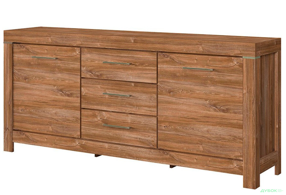 Комод ВМК Герман 2-дверний з 3 шухлядами 200 см Дуб стірлінг - Зображення 1 Зображення 1 - Комод ВМК Герман 2-дверний з 3 шухлядами 200 см Дуб стірлінг
