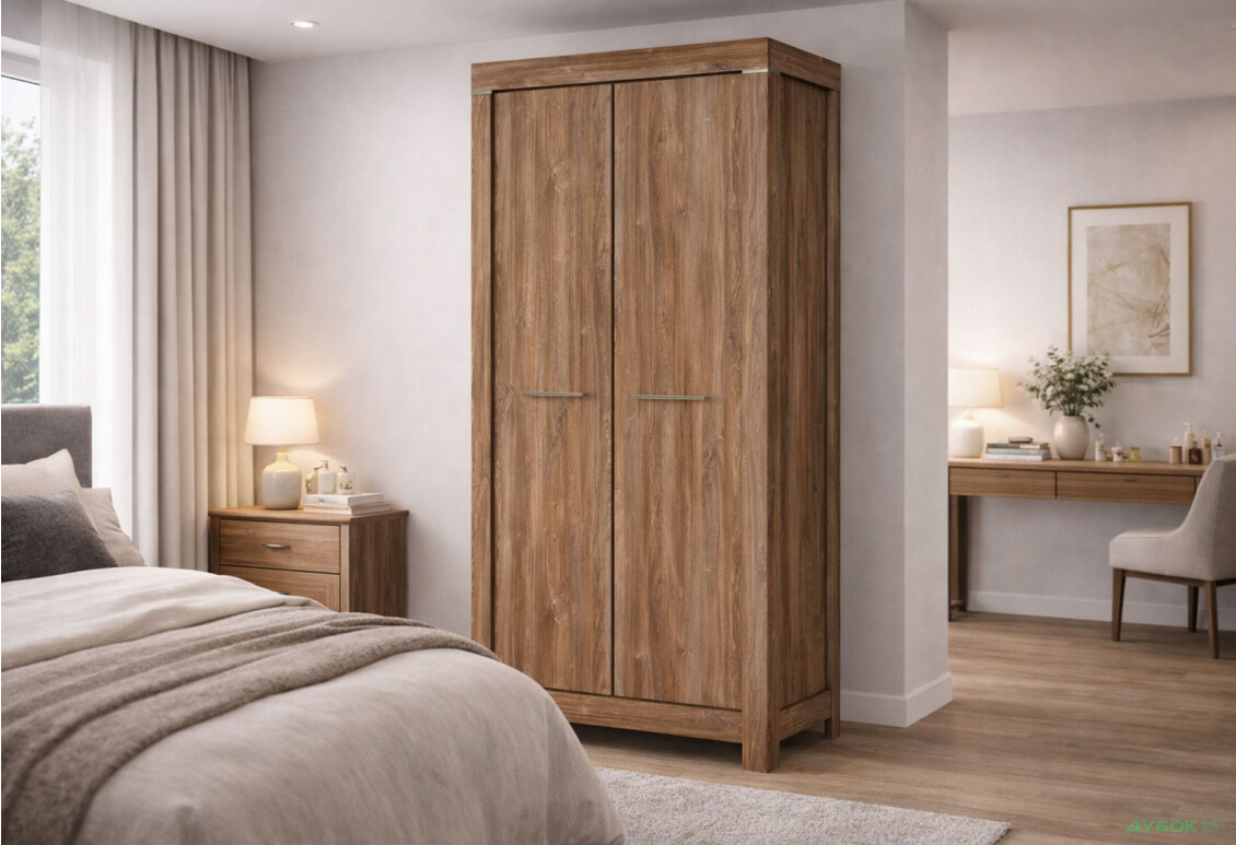 Зображення 2 - Шафа ВМК Герман 2-дверна 98 см Дуб стірлінг