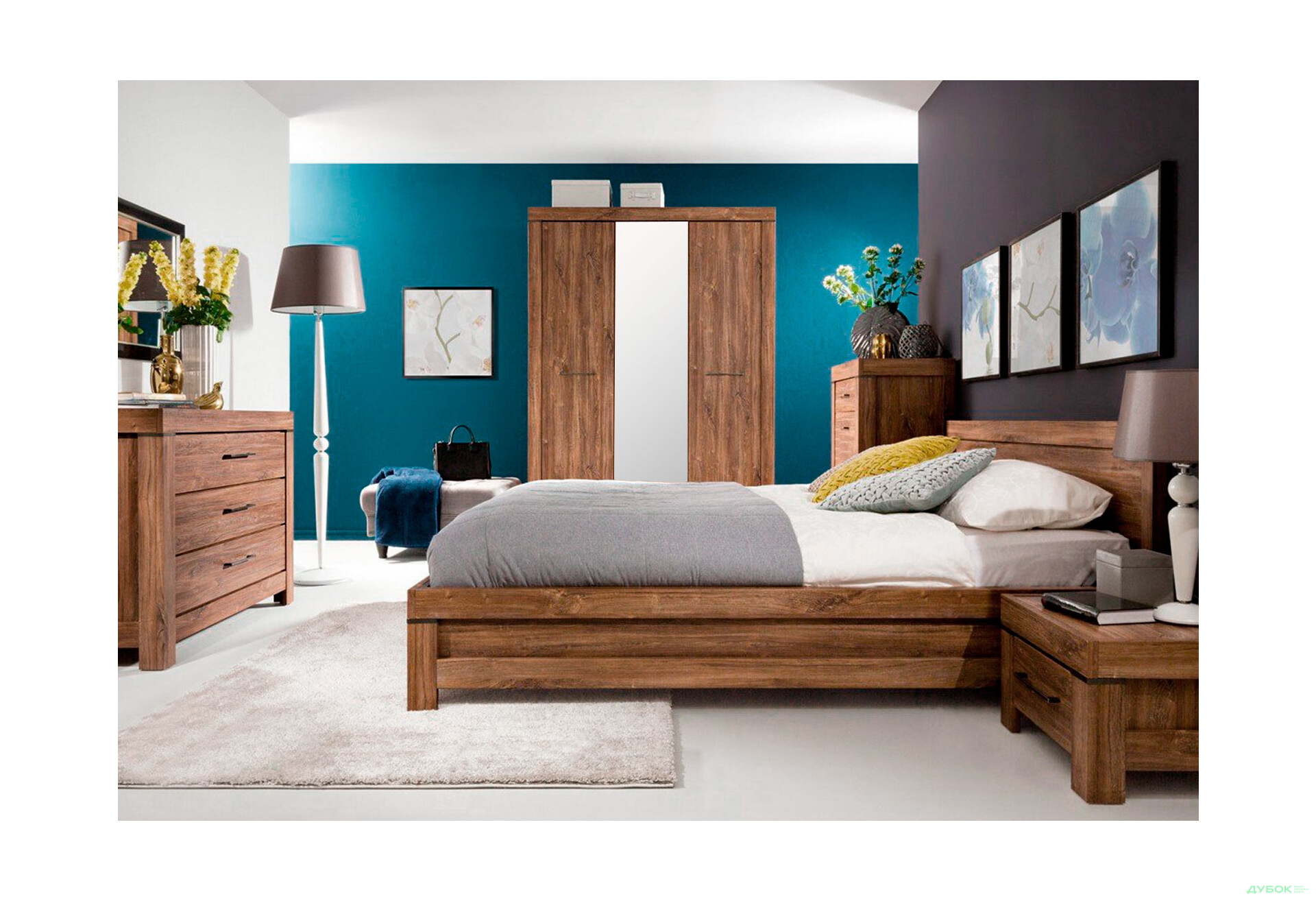 Шкаф ВМК Герман 3-дверный 167 см Дуб стирлинг - Изображение 2 Изображение 2 - Шкаф ВМК Герман 3-дверный 167 см Дуб стирлинг