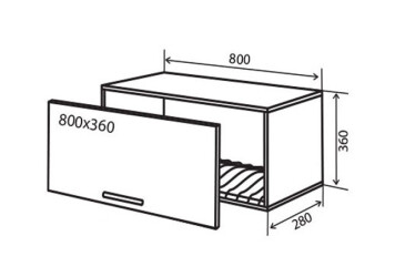 В17 Тумба низька сушка 80 М.Глосс VIP / M.Gloss VIP VIP-master