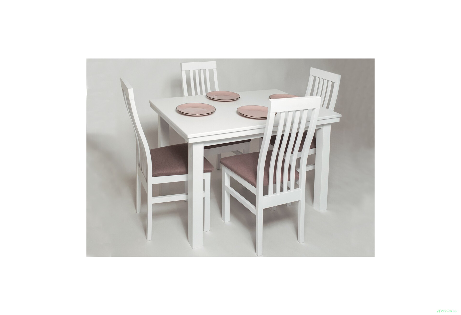 Изображение 1 - Комплект: стол Европа прямоуг. 120х70 + стулья Модерн без резьбы/4шт. Pavlik