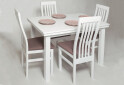 Фото 1 - Комплект: стол Европа прямоуг. 120х70 + стулья Модерн без резьбы/4шт. Pavlik