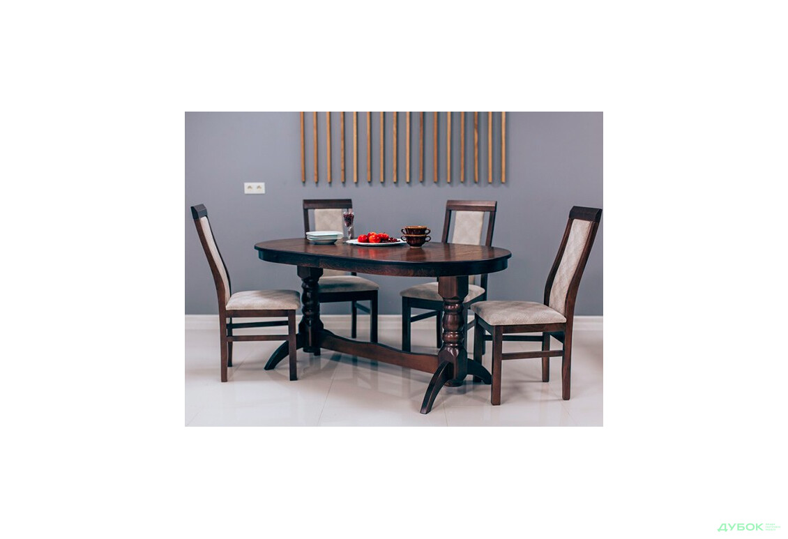 Комплект: Стол Гостинный 120(+40)х80, овал, раскл. + Стулья Вест/4шт Pavlik