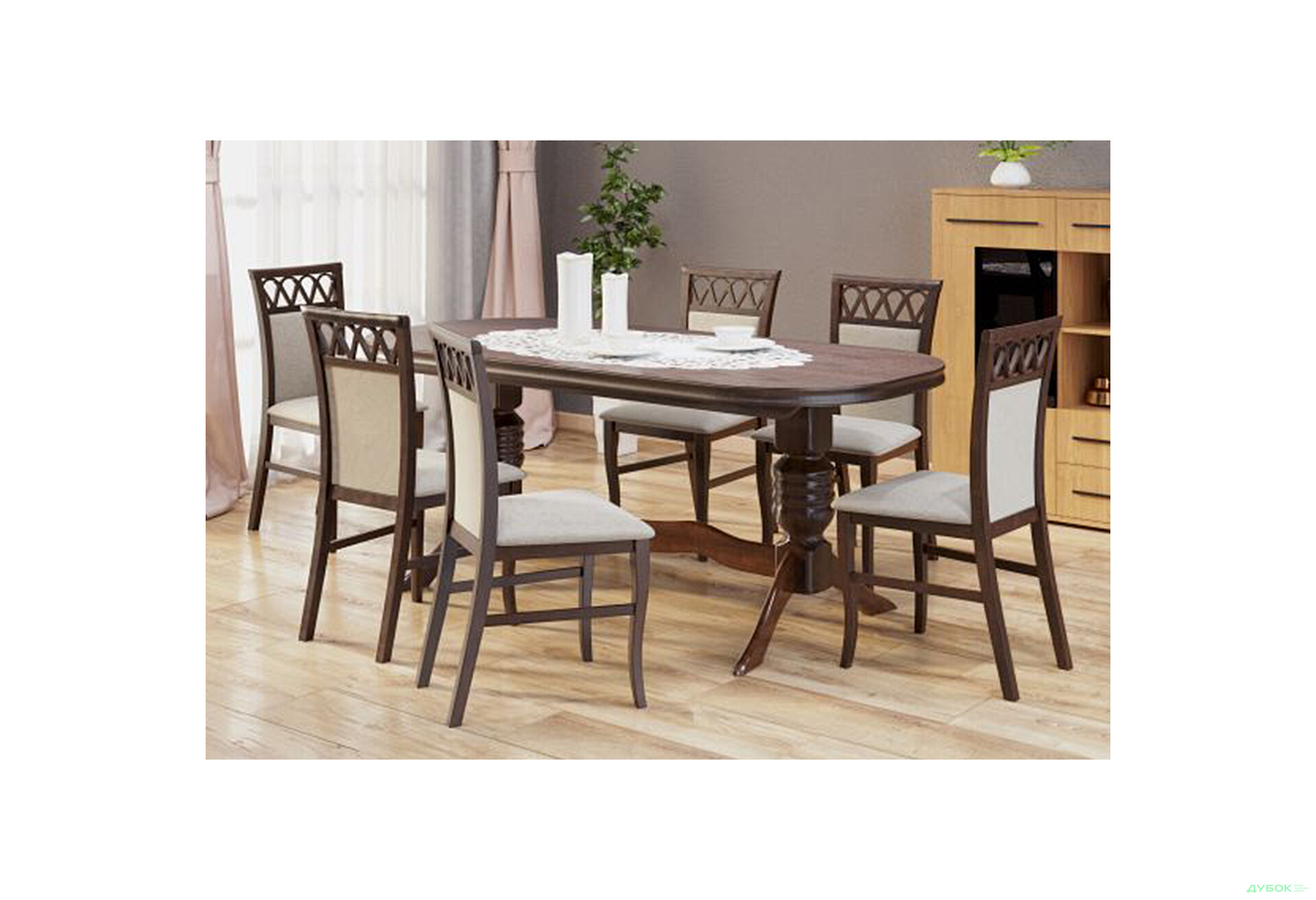 Стілець кухонний Arbor Drev Анжело 5 44x43x92 см з високою спинкою - Зображення 2 Зображення 2 - Стілець кухонний Arbor Drev Анжело 5 44x43x92 см з високою спинкою