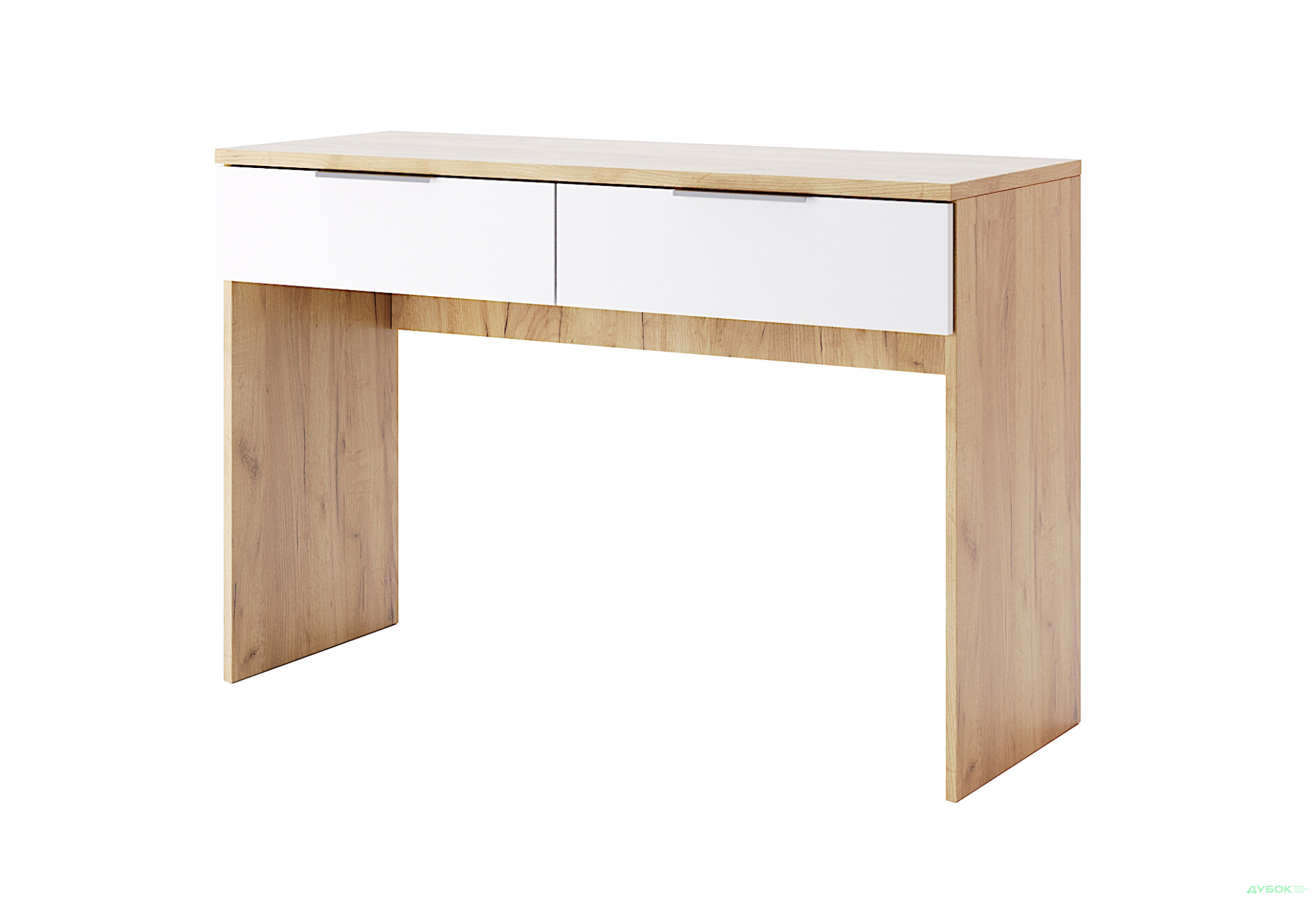 Стол туалетный МироМарк Асти с 2 ящиками 120 см Дуб крафт/Белый - Изображение 1 Изображение 1 - Стол туалетный МироМарк Асти с 2 ящиками 120 см Дуб крафт/Белый