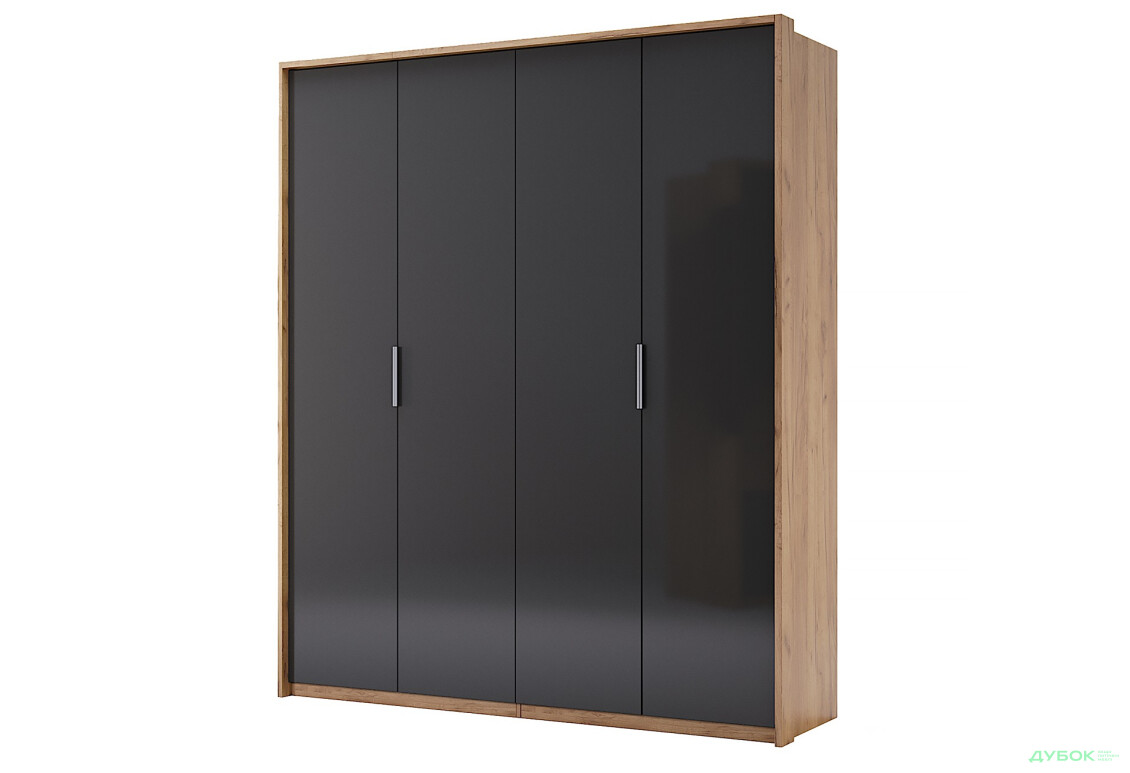 Шафа MiroMark Луна 4-дверна 184 см Лава/Дуб Крафт