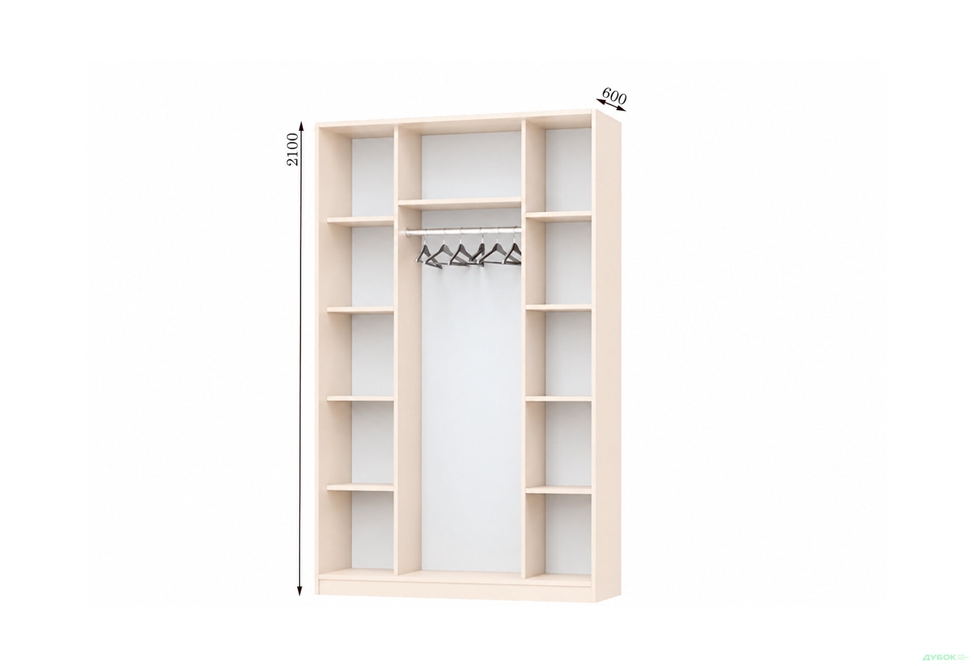 Изображение 1 - Корпус Комби 1600х600 Шкаф-купе 2D 1600