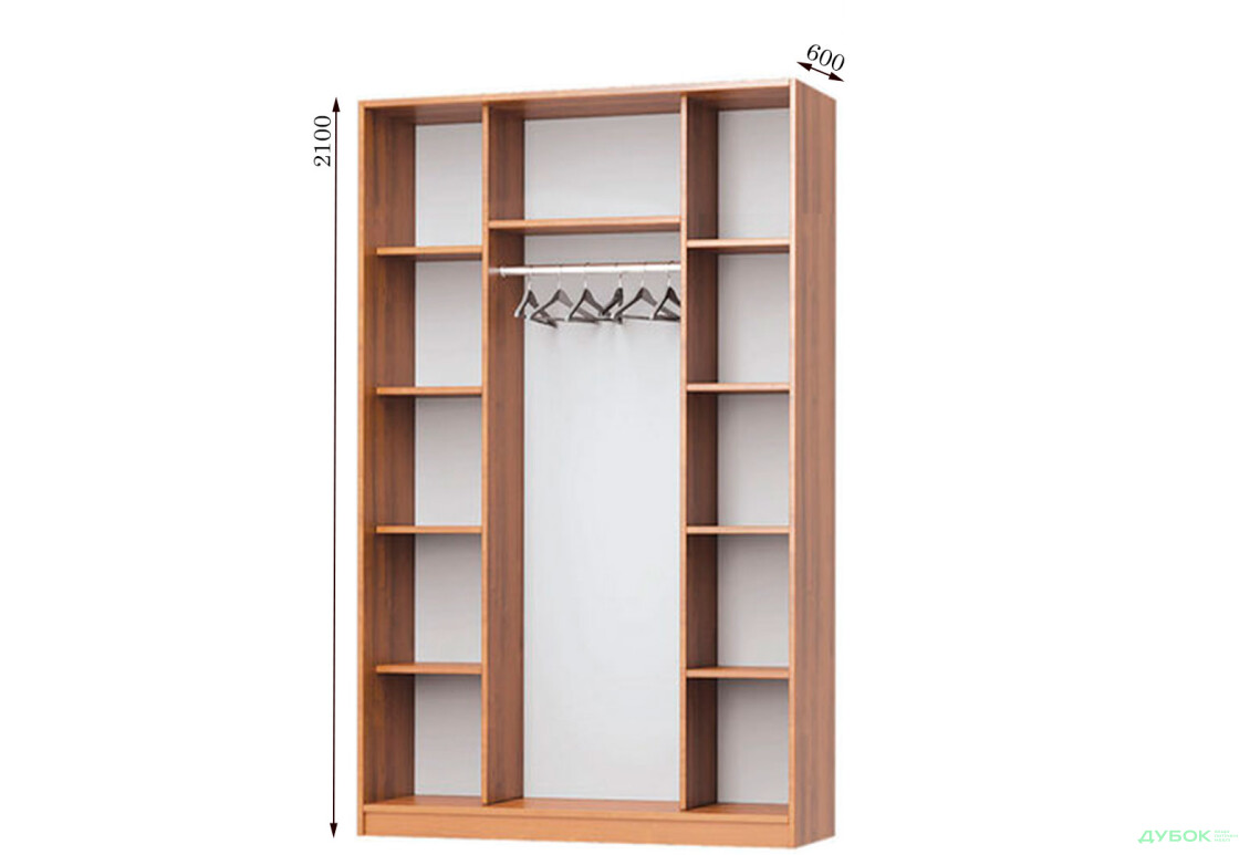Корпус Комбі 1600х600 Шафа-купе 2D 1600 MebelStar