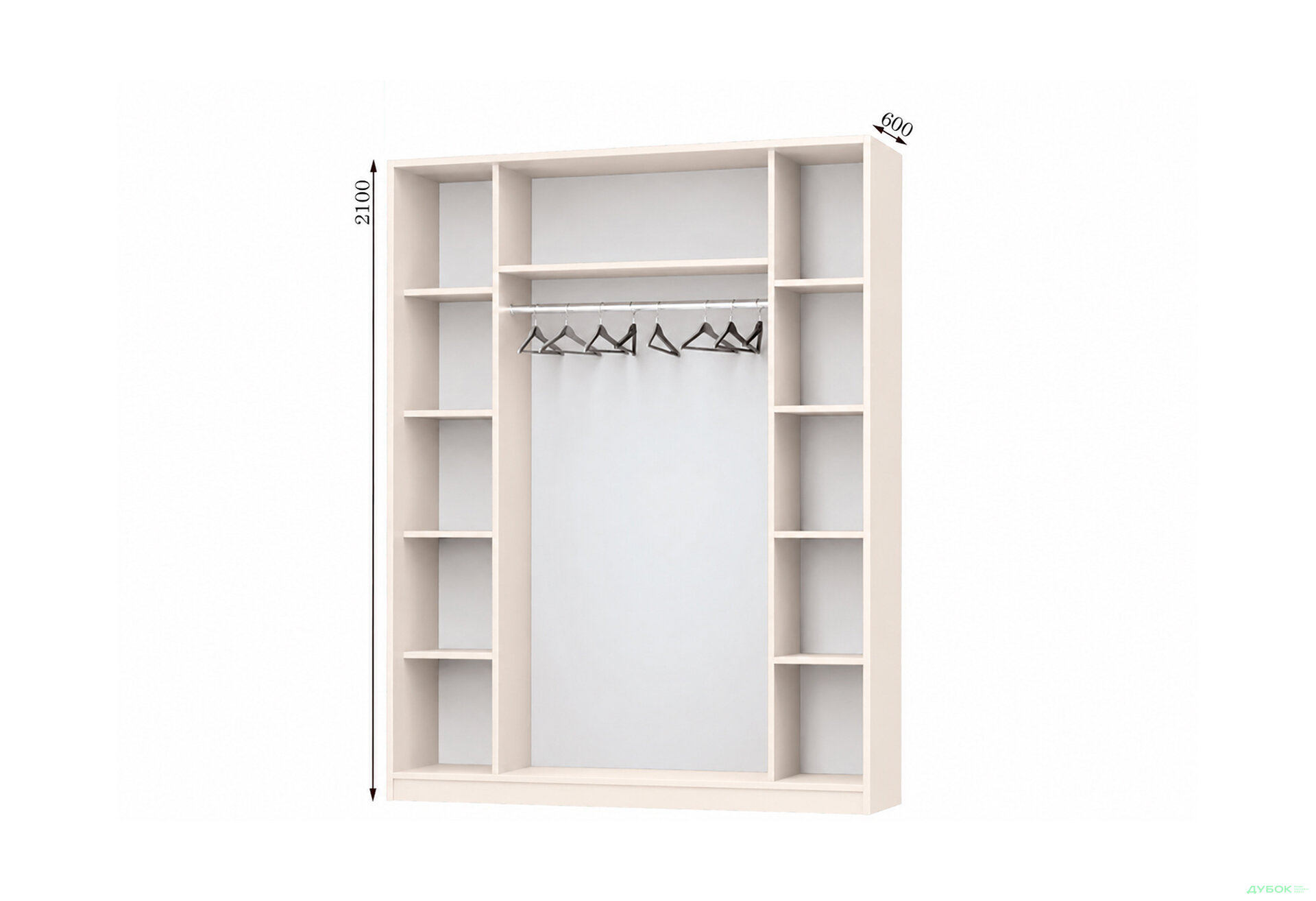 Изображение 1 - Корпус Комби 1700х600 Шкаф-купе 2D 1700