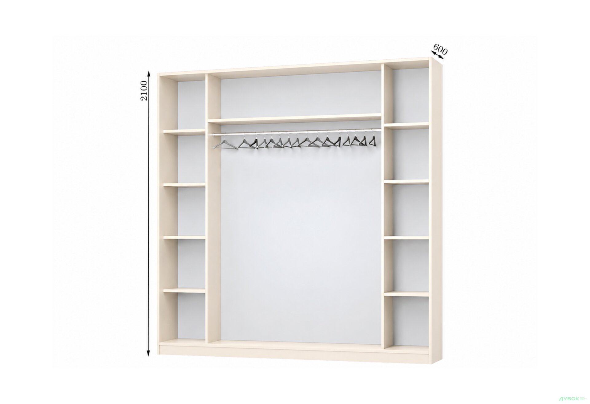 Зображення 1 - Корпус Комбі 2500х600 Шафа-купе 3D 2500