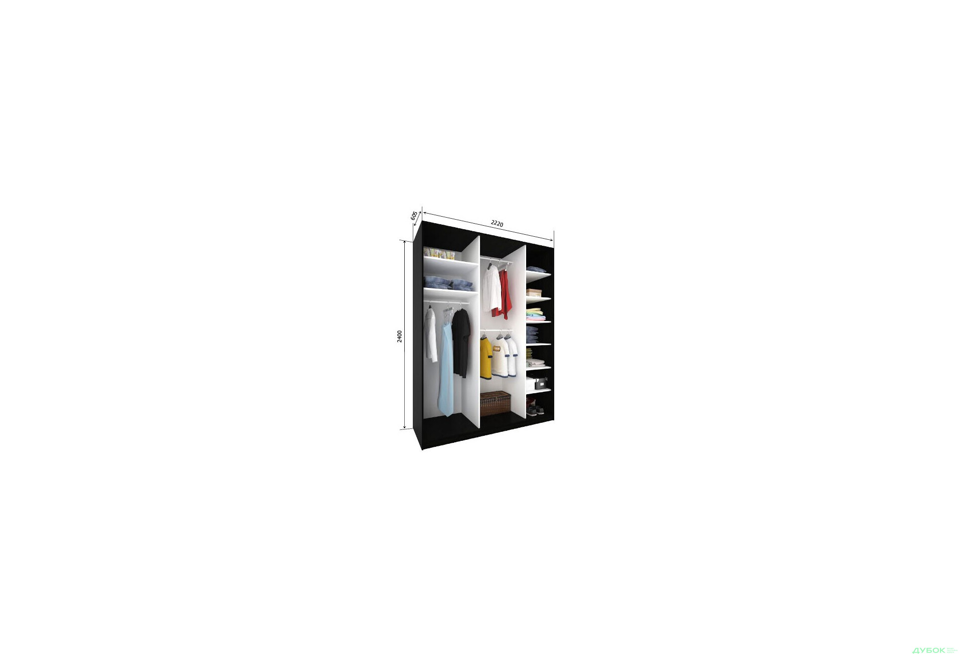 Зображення 1 - Корпус 2220х600 W (3 штанги) VIP-master