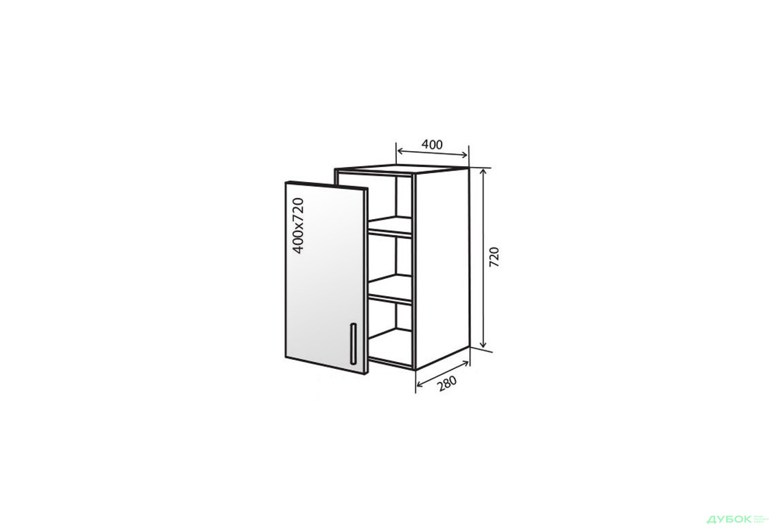 В3 Тумба вітрина 1Д 40 МоДа Мат / MoDa Matt VIP-master - Зображення 1 Зображення 1 - В3 Тумба вітрина 1Д 40 МоДа Мат / MoDa Matt VIP-master