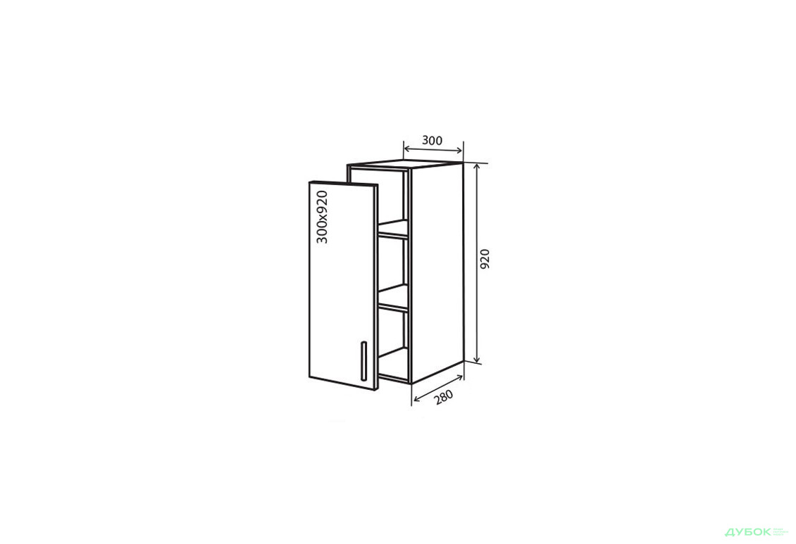 В42 Тумба 1Д 30 МоДа Мат Люкс / MoDa Matt Luxe Вип-Мастер