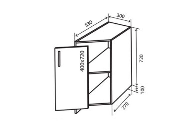 Н37 Тумба окончание МоДа Мат Люкс / MoDa Matt Luxe Вип-Мастер